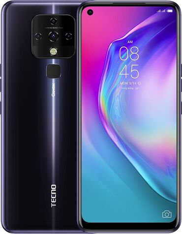 штекер магнитолы: Tecno Camon 16, Б/у, 128 ГБ, цвет - Черный, 2 SIM