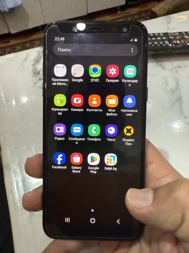 Samsung: Samsung Galaxy A6, Б/у, 32 ГБ, цвет - Черный, 2 SIM