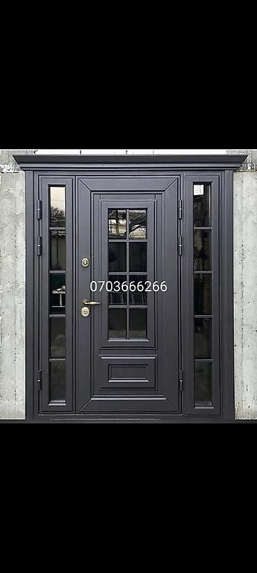 Giriş qapıları: Dekorativ və təhlükəsiz giriş qapıları - Material: qalın metal — 11