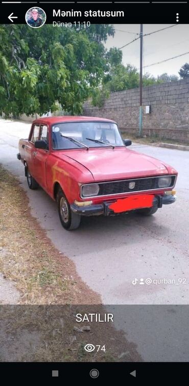 qaz 53 su: Moskviç 2140: 1.3 l | 1980 il | 190000 km Kabriolet