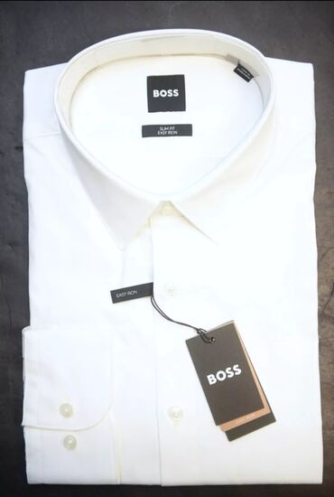 muške zimske jakne: Shirt Long sleeves, XL (EU 54), Hugo Boss, color - White, Cotton