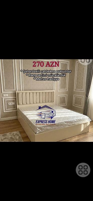 çarpayıların satışı: Məhsul: İki nəfərlik çarpayı (matras daxildir) Xüsusiyyətlər: - — 1