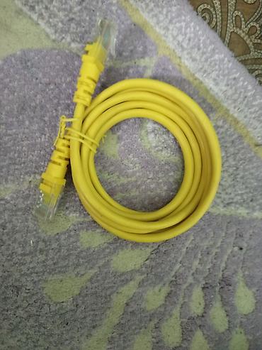 modem fiber optic: Sarı rəngli Ethernet şəbəkə kabeli - Konektorlar: RJ45 (hər iki ucu) — 1
