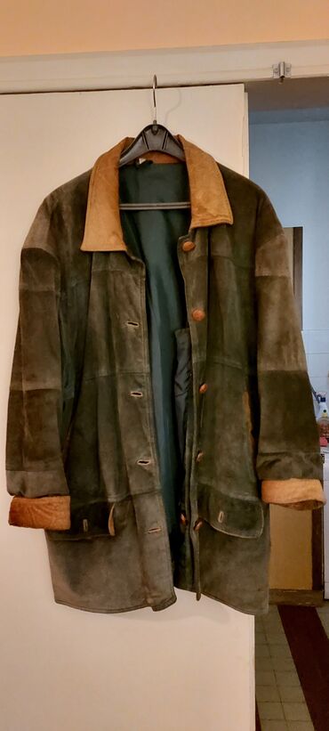 brušena koža jakna: Kozna jakna od velura br. 42 - 44 za jesen kupljena u Nemačkoj