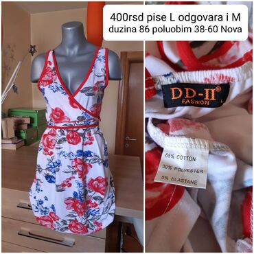 haljine sa cvetnim dezenom: M (EU 38), bоја - Šareno, Drugi stil, Na bretele