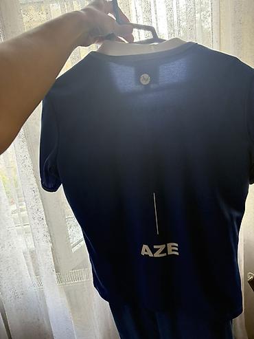 aze athlete: Azerbaijan Athlete idman köynəyi original - Rəng: tünd mavi, açıq — 2