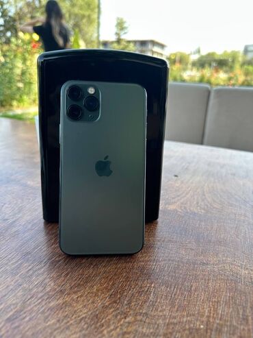 телефон баасы: IPhone 11 Pro, Колдонулган, 256 ГБ, Matte Midnight Green, 74 %