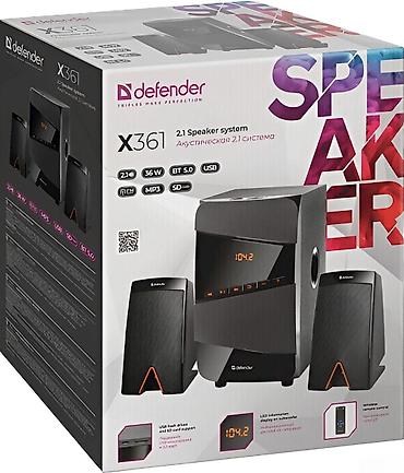 dinamik satilir: Defender	SPK-X361 2.1 Speaker system, 36W, BT/FM/MP3/SD/USB/LED/RC — 1