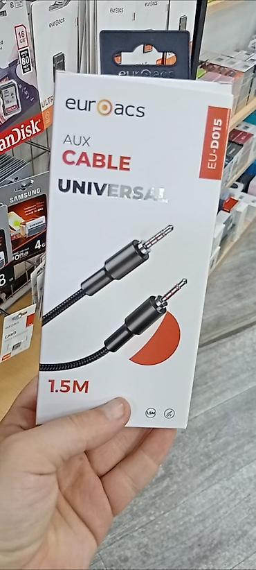 euroacs: Euroacs AUX Cable Universal – 1.5 m - Model: EU-D015 - Uzunluq: 1.5 — 1
