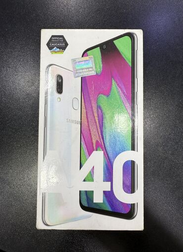 Samsung: Samsung Galaxy A40, 64 GB, rəng - Ağ, Düyməli, Sensor, Barmaq izi