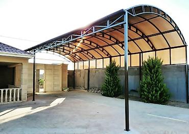 Dam işləri: Naveslerin ve kaziroklarin yigilmasi Polikarbonat ve dam ortuklerinin — 3