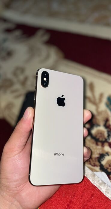 коробка xs max: IPhone Xs Max, Колдонулган, 64 ГБ, Алтын, Заряддоочу түзүлүш, 81 %