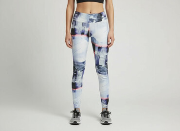 damskie legginsy wysoka talia wzór geometryczny: Legginsy Sportowe damskie, rozmiar S