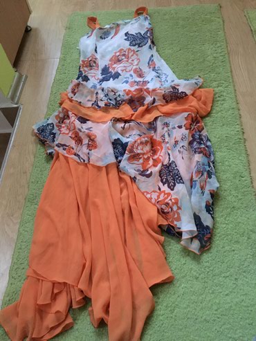 haljine bez ledja: M (EU 38), L (EU 40), color - Orange, Cocktail, With the straps