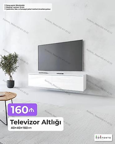 Ev və bağ: Televizor altlığı – divara montaj olunan, minimal dizaynlı model — 1