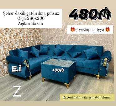divanl: Künc divan dəsti – açılan bazalı - Ölçü: 280 x 200 sm - Material — 1