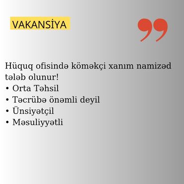 vakansiya resepşn: CV- ərizənizi votsap əlaqə vasitəsi ilə göndərə bilərsiniz. CV