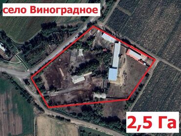 кыргыз недвижимости: Участок 2,5 Га в селе Васильевка (Виноградное). Под производственную