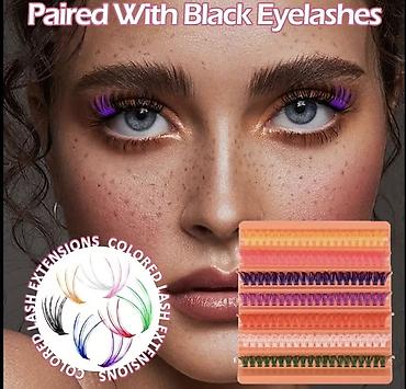 эксперимент: Накладные пучковые ресницы Цветные и Коричневые DIY Eyelure Luxe 🌈 🤎 — 2
