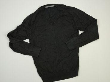 czarne t shirty w serek: Sweter, Next, L, stan - Dobry