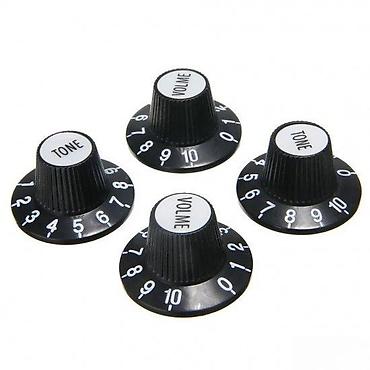 Gitare: TOP HAT LP, KAPICE ZA POTENCIOMETRE KNOBS CRNE I BELE | Slanje po — 4