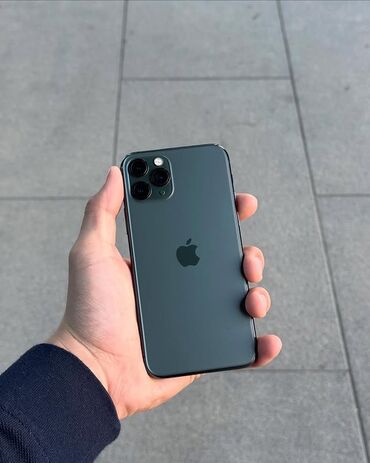 Apple iPhone: IPhone 11 Pro, Б/у, 64 ГБ, Alpine Green, Зарядное устройство, Защитное стекло, Чехол, В рассрочку, 92 %