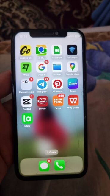 плата iphone 8: IPhone X, Жаңы, 64 ГБ, Кара, Коргоочу айнек, 75 %