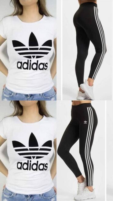 ivet rs trenerke zenske: Adidas ženski komplet majica i helanke Novo Majica pamuk Helanke