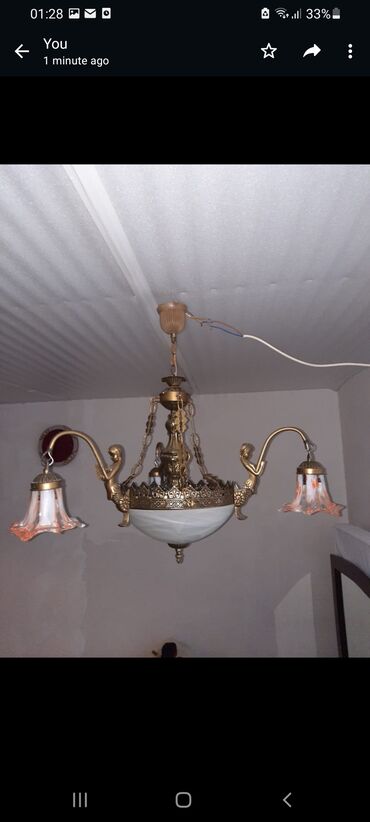 Çılçıraq, 3 lampa, Şüşə