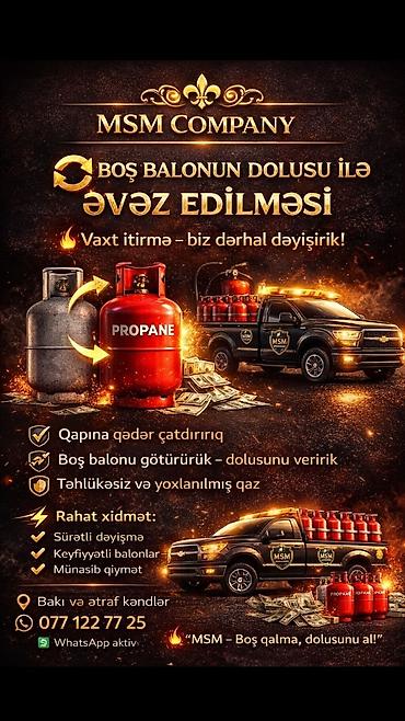 yangin sondu: MSM Company – boş qaz balonlarının dolusu ilə dəyişdirilməsi xidməti — 1