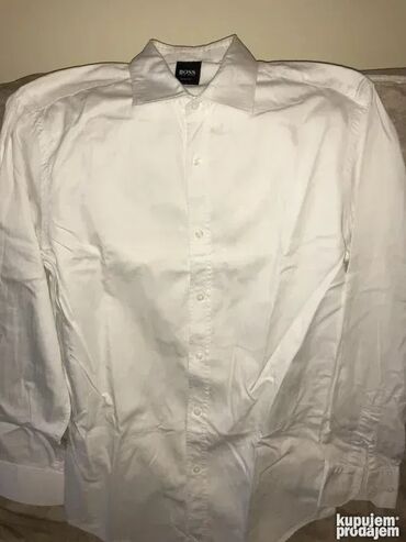 Košulje: Košulja Na duge rukave, S (EU 48), M (EU 50), L (EU 52), Boss, bоја - Siva, Pamuk — 26