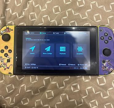 oyun seti: Nintendo Switch (Neon Joy‑Con + Splatoon temalı ön panellər) seti — 4