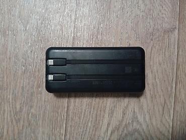 телефон авто: Внешний аккумулятор (power bank) с дисплеем и встроенными кабелями — 1