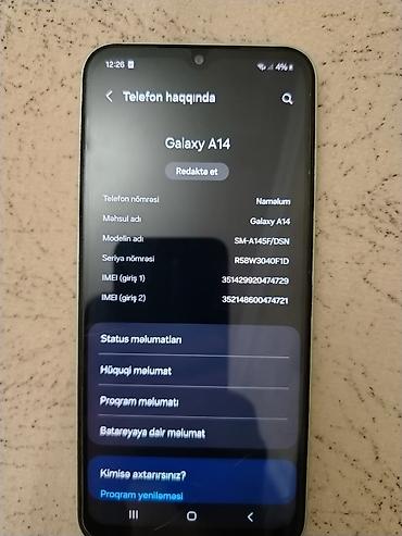 bluetooth modul: Samsung Galaxy A14, 64 GB, rəng - Yaşıl, İki sim kartlı — 3