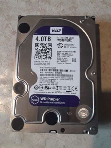 жёсткий диск новый: Внутренний Жёсткий диск (HDD) Western Digital (WD), 4 ТБ, 7200 RPM, 3.5", Б/у