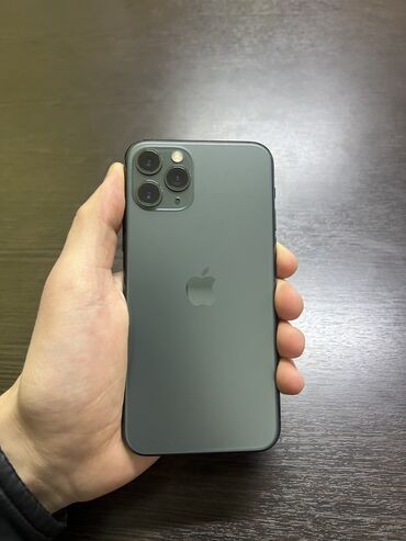 Apple iPhone: IPhone 11 Pro, Б/у, 64 ГБ, Зеленый, Зарядное устройство, 74 %