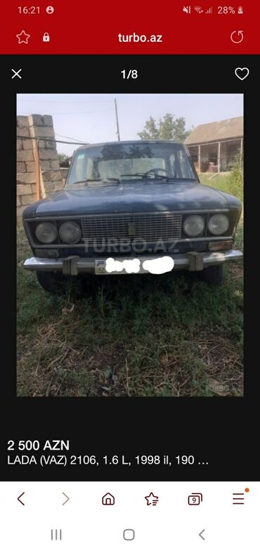 VAZ (LADA) 2106: 1.6 l | 1998 il 238086 km Hetçbek