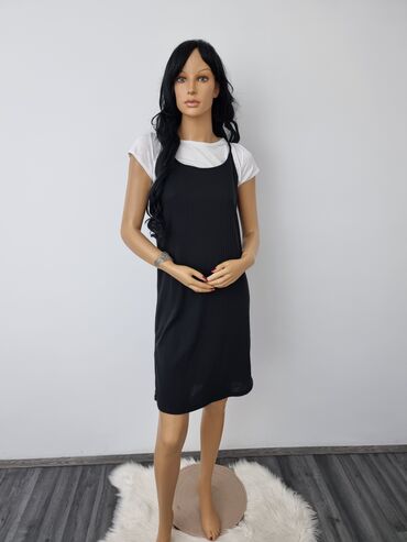 haljina women: H&M S (EU 36), color - Black, Short sleeves