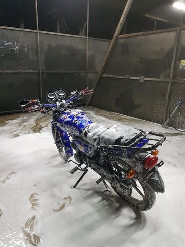 Motosikletlər: Mavi rəngli şəhər/skuter tipli motosiklet - Gözoxşayan mavi kuzov — 4