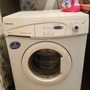 продаю стиральную машину бу: Стиральная машина Samsung, Б/у, Автомат, До 5 кг, Полноразмерная