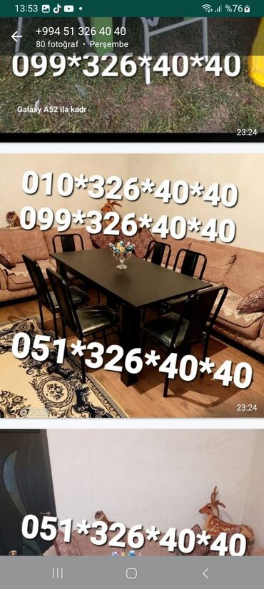 Masa və oturacaq dəstləri: Qonaq otağı üçün, Yeni, Açılmayan, Dördbucaq masa, 4 stul -da lalafo.az — 21 Masa və oturacaq dəstləri: Qonaq otağı üçün, Yeni, Açılmayan, Dördbucaq masa, 4 stul — 21