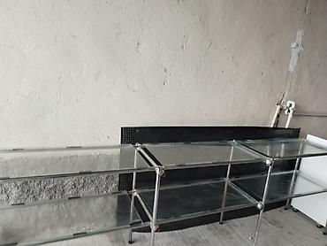 Rəf vitrinləri: Şüşə vitrin rəf sistemi - Material: temperli şüşə rəflər və — 8