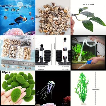 Akvarium aksessuar və ləvazimatları: Heç biri istifadə edilməyib. Yenidir. 37 manata alınıb. 30 manata
