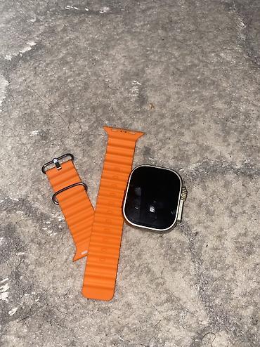 apple watch ultra бу: Смарт‑часы в стиле Apple Watch Ultra с комплектным оранжевым ремешком — 1