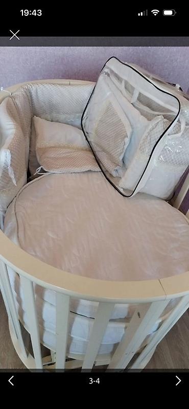 Beşiklər: Uşaq beşiyi satilir 120 manata 2 boyuk matras,2 yumru matras ustunde — 3
