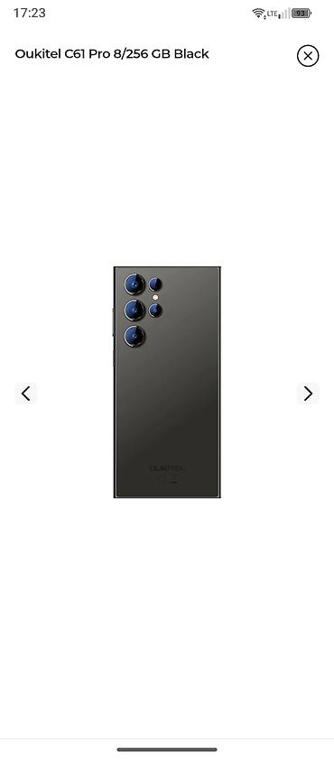 телефон fly cumulus 1: Oukitel C61 Pro 8/256 GB Black - Rəng: Qara - Yaddaş: 8 GB RAM + 256 — 2
