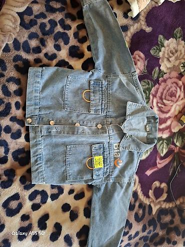 5 6yaş: Uşaq cins gödəkçəsi - Material: açıq mavi denim (cins). - Model — 2