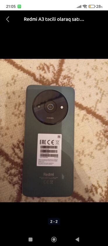 Xiaomi: Xiaomi A3, 128 GB, rəng - Yaşıl, 
 Sensor, Barmaq izi