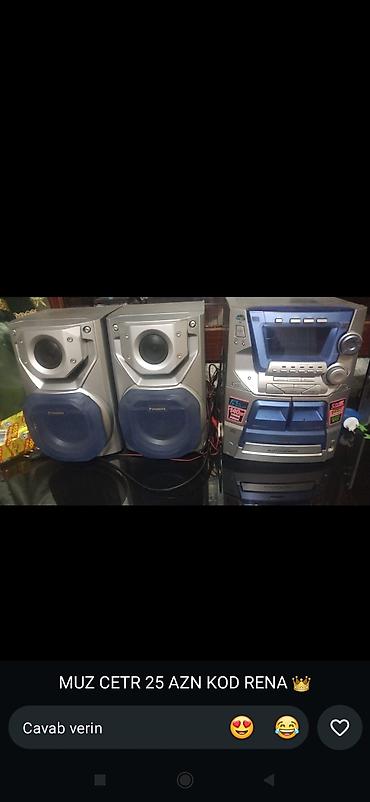 mini dv kamera: Panasonic musiqi mərkəzi, 2 ədəd akustik kolonka ilə birlikdə. Korpus — 1