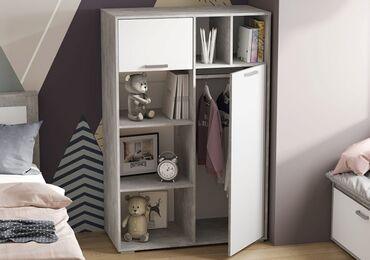 шкаф серый: Шкаф, Для одежды, В рассрочку, Новый